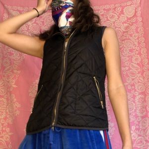 Black zip up vest